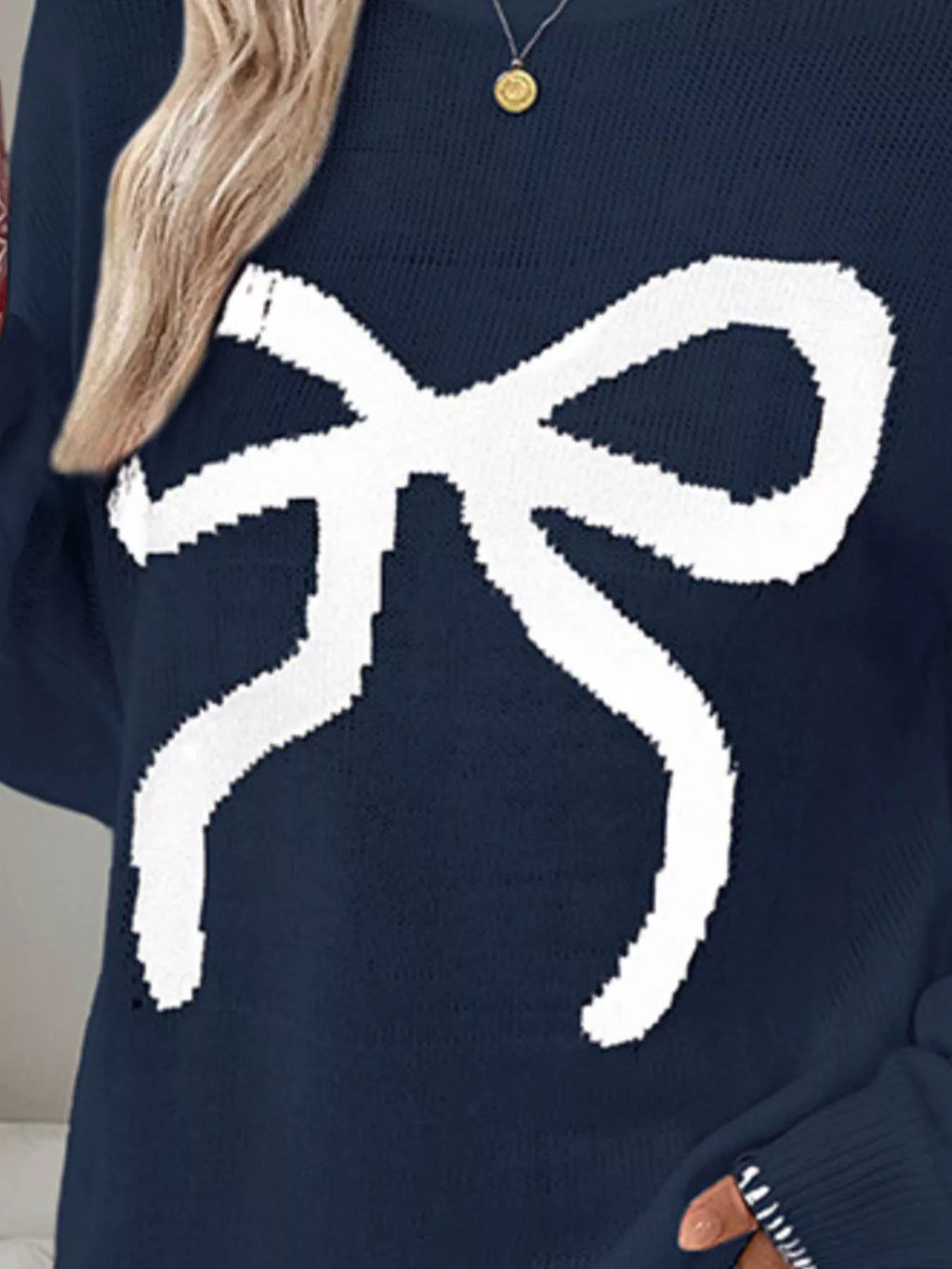 Bow Round Neck Sweater (7)