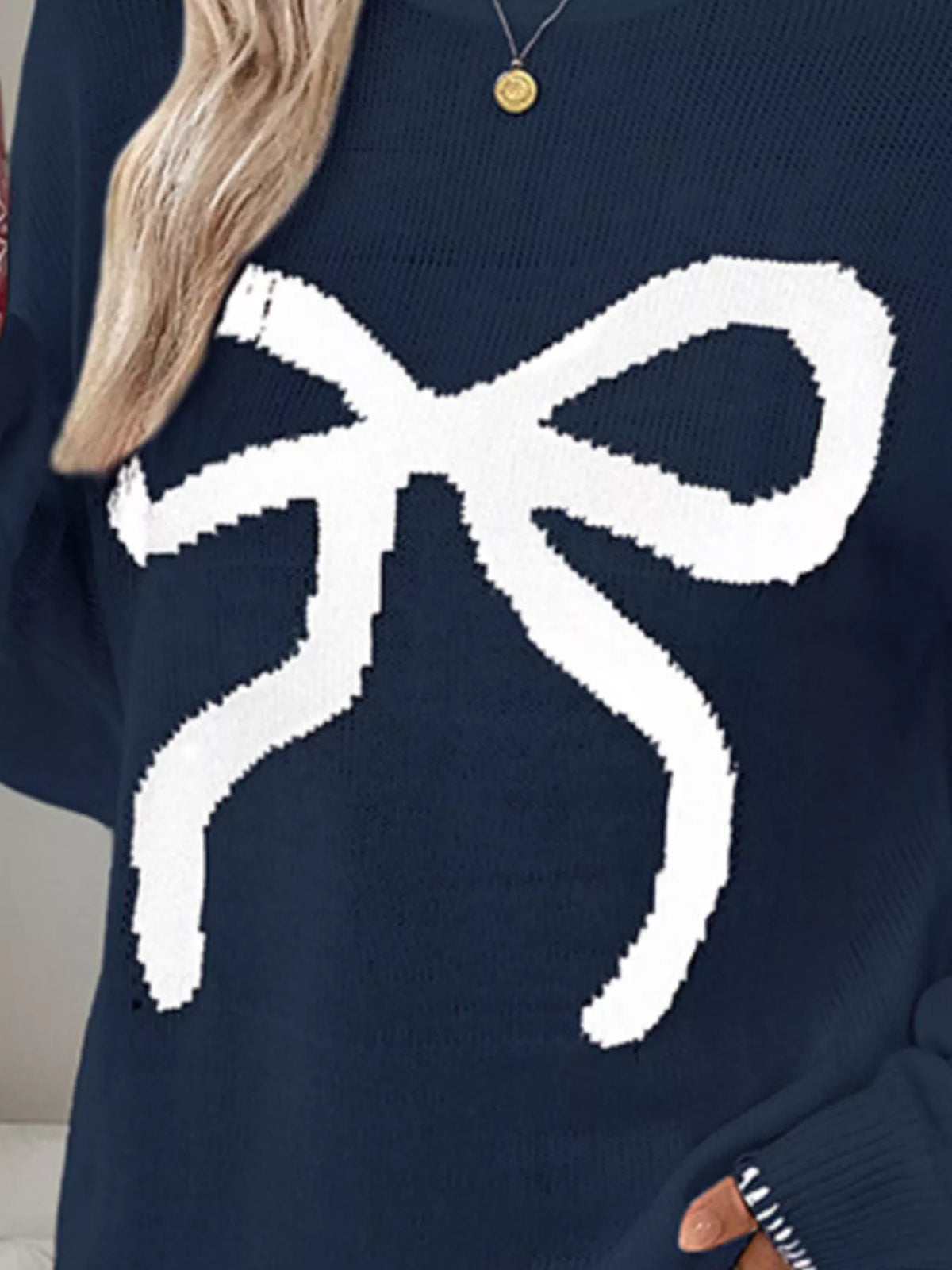 Bow Round Neck Sweater (7)