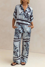 Printed Button Up Shirt Pants Set (17)