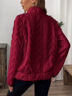 Full Size Fleece Half Zip Sweatshirt Plus (11)