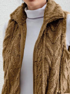 Full Size Cozy Faux Fur Zip-up Vest Coat Plus (8)