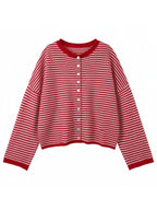 Button-down Striped Knit Cardigan (12)
