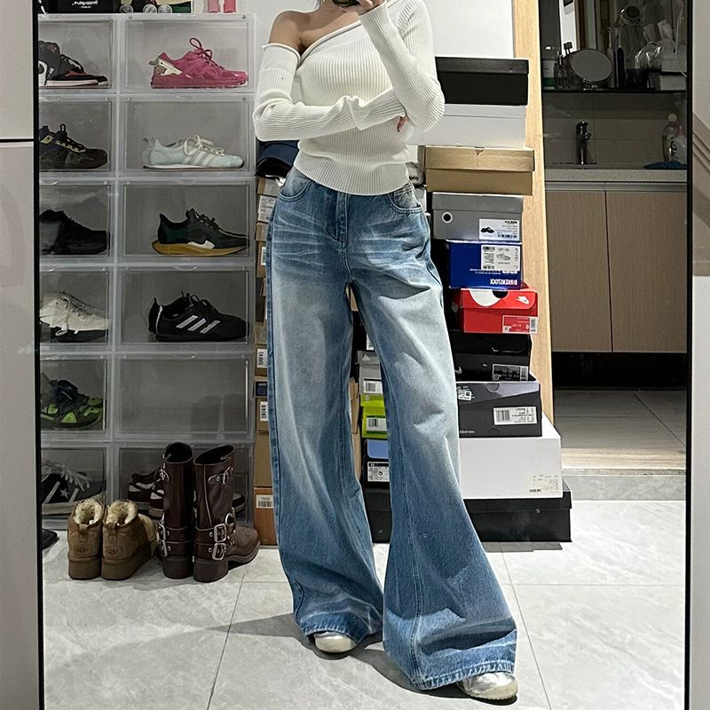 Retro High Waist Wide Leg Trousers photo 3