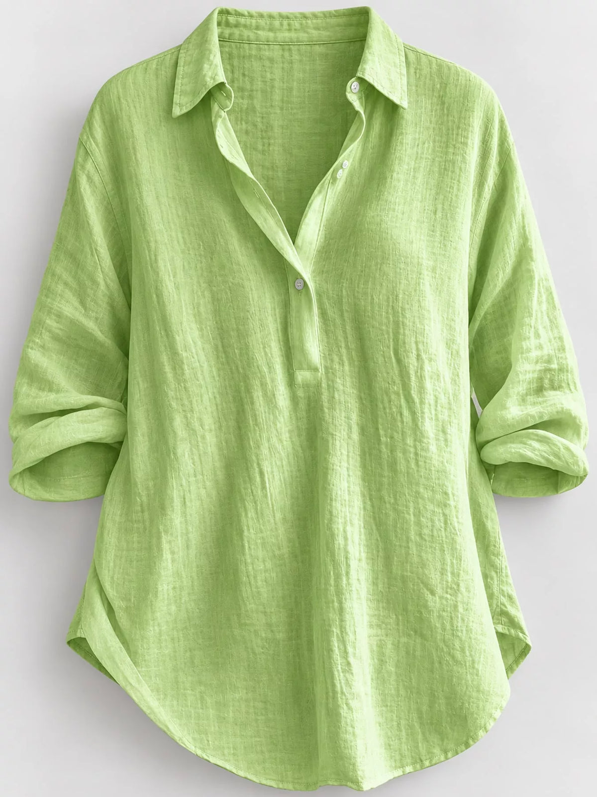 Collared Neck Long Sleeve Blouse (11)