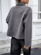 Zip-up Dropped Shoulder Jacket (10)