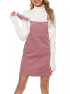 Corduroy Wide Strap Overall Dress (2)