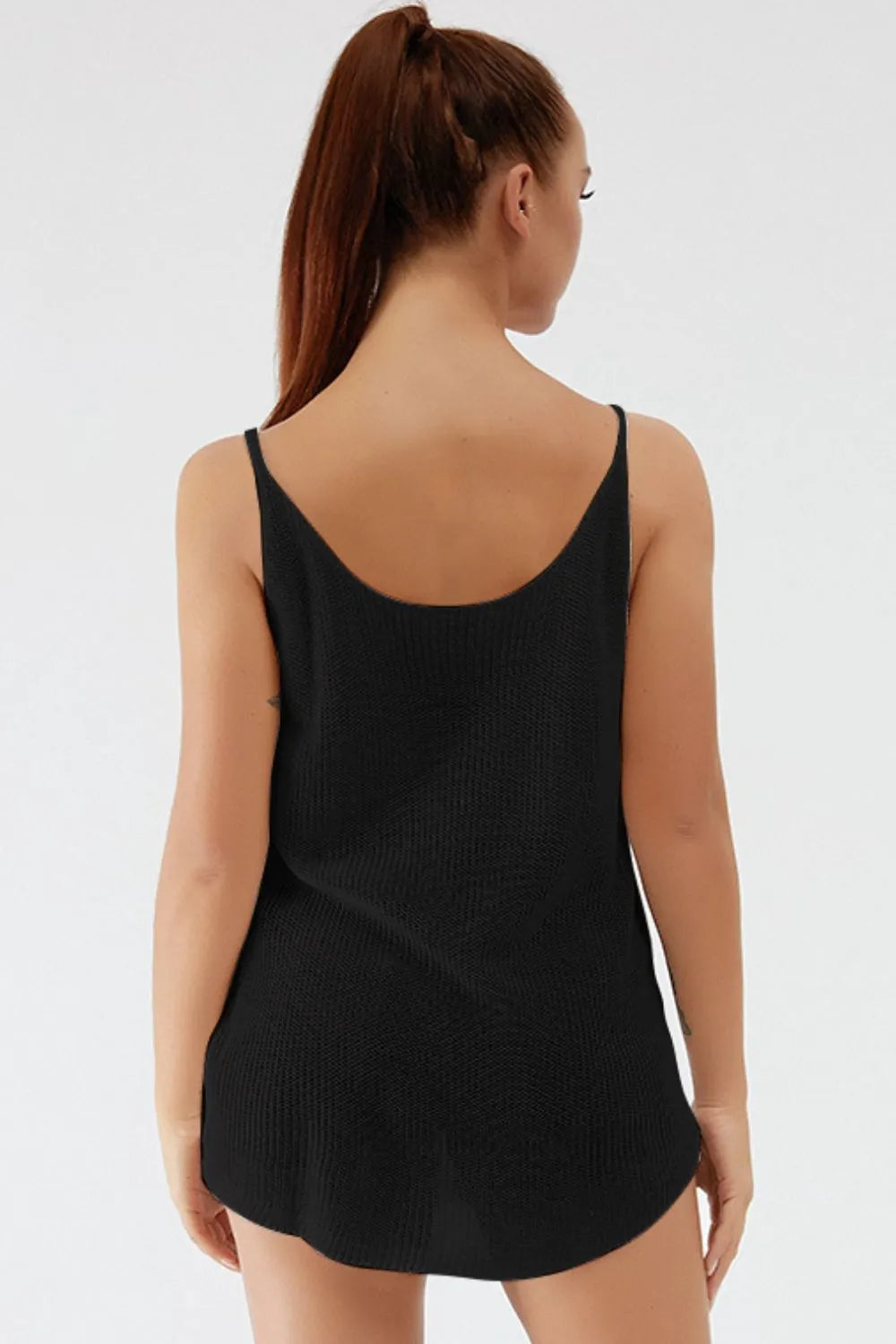 Scoop Neck Spaghetti Strap Knit Cami (2)