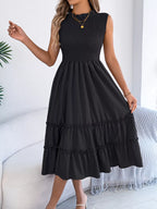 Smocked Sleeveless Tiered Dress (16)