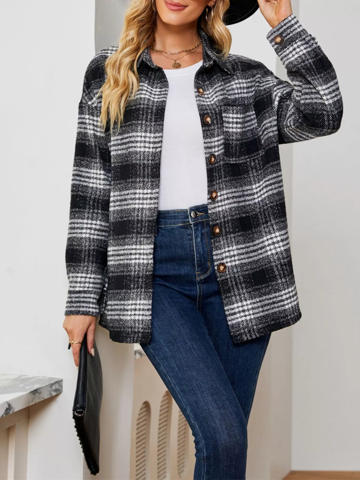 Plaid Button-up Shirt (12)