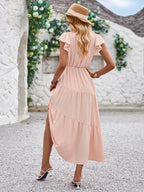 V-neck Ruffle Layered Dress photo 9