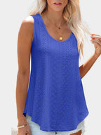 Eyelet Round Neck Tank (11)