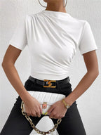 Ruched Short Sleeve T-shirt (13)