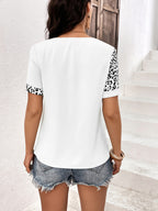 Leopard Round Neck Short Sleeve Tee (8)