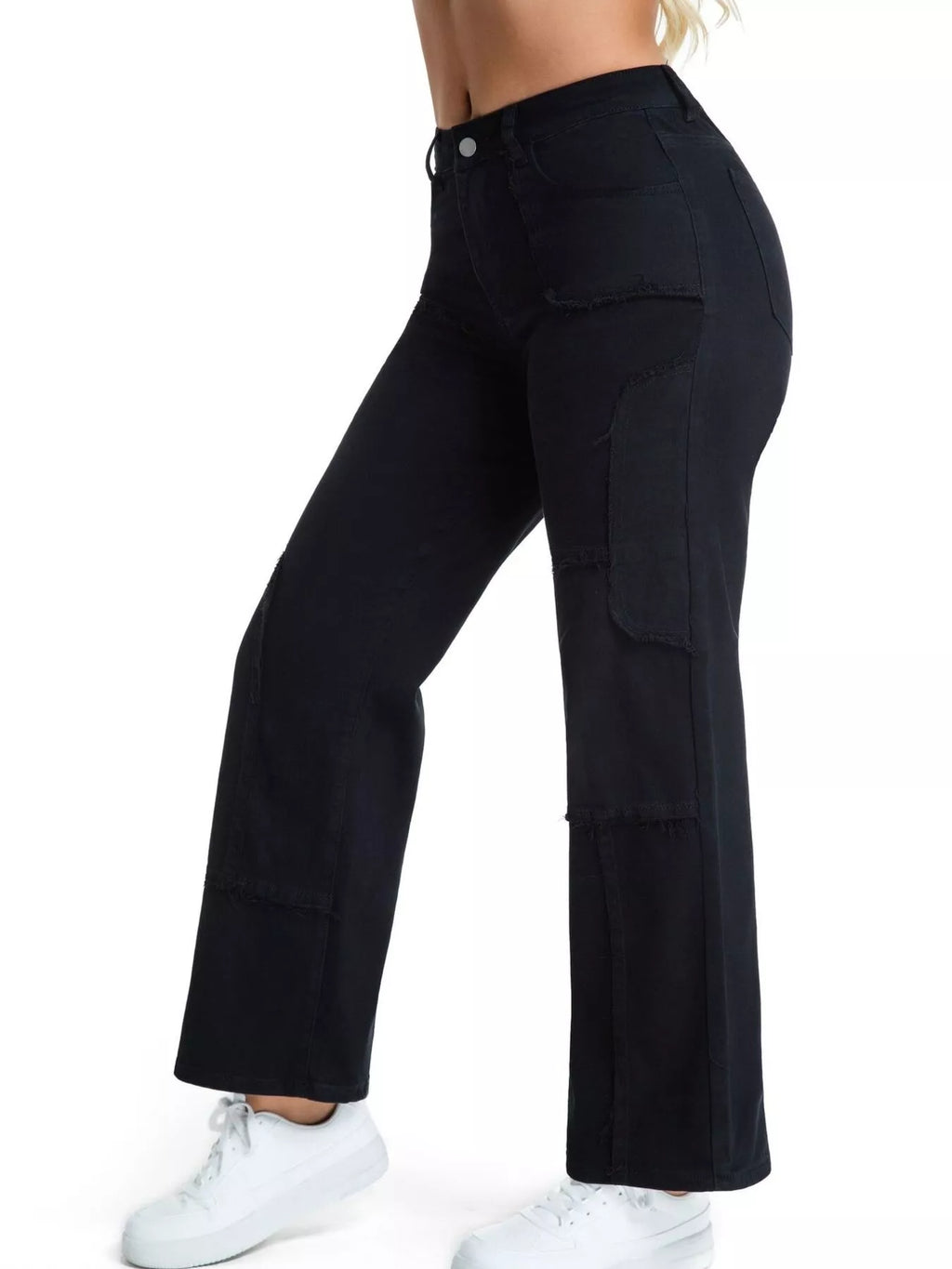 Frayed Edge Straight Leg Jeans (9)
