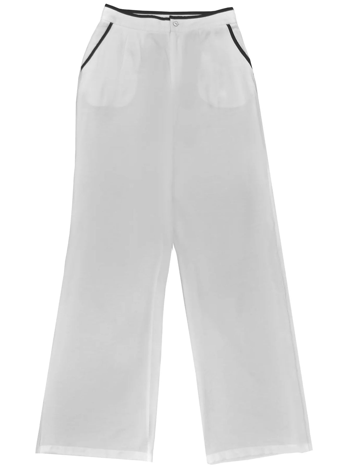 Contrast Trim Vest Wide-leg Pants Two-piece Set (11)