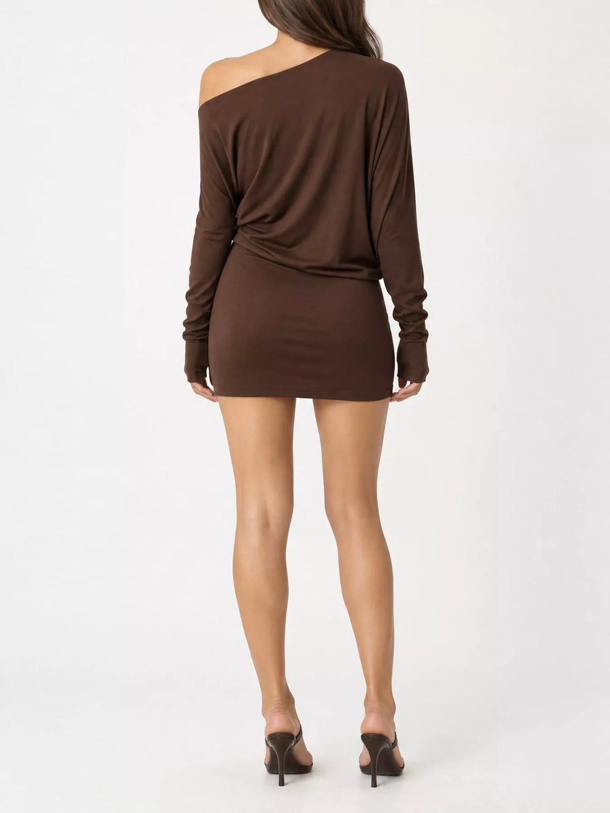 One Shoulder Knit Mini Dress (22)