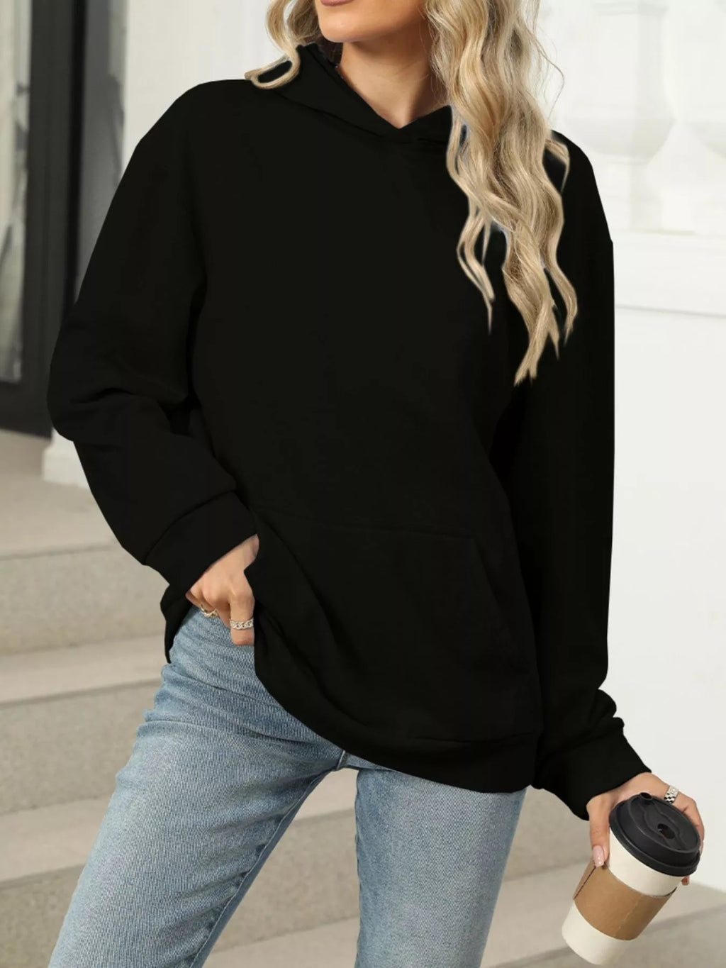 Kangaroo Pocket Long Sleeve Hoodie (13)