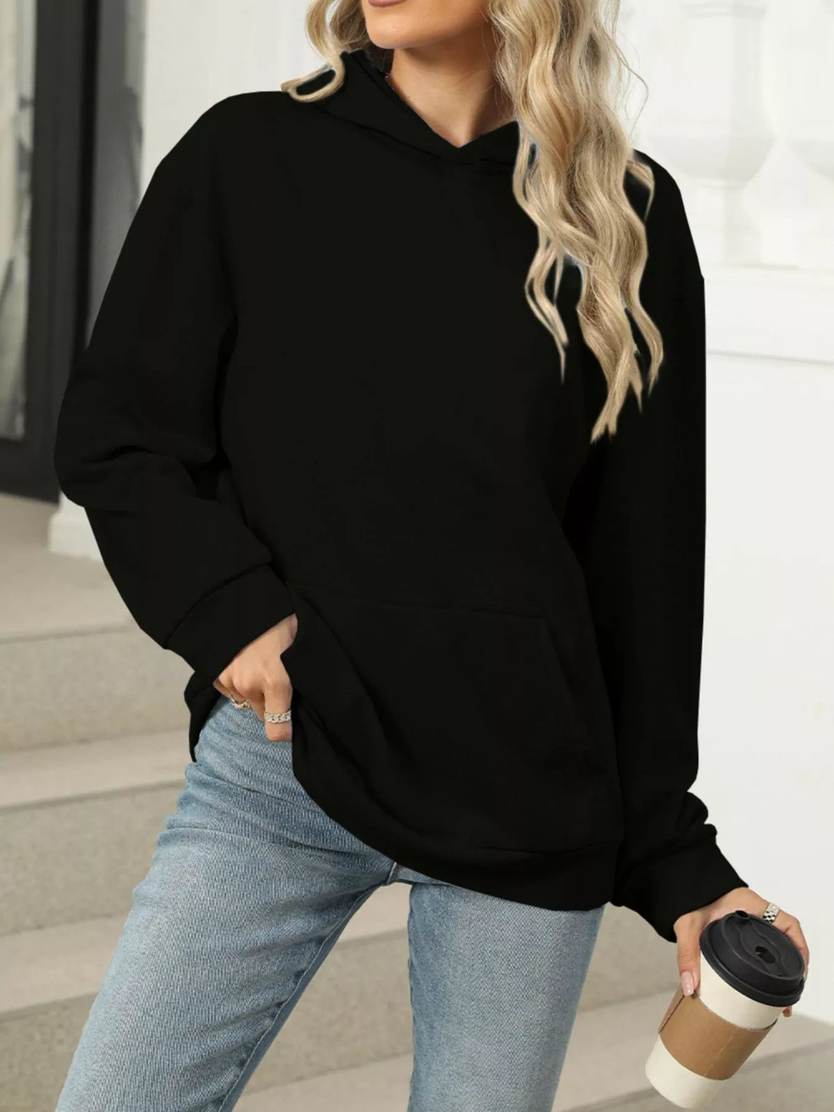 Kangaroo Pocket Long Sleeve Hoodie (13)
