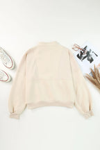 Half Zip Drop Shoulder Long Sleeve Sweatshirt (12)
