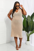 Openwork Johnny Collar Cover Up Dress (12)