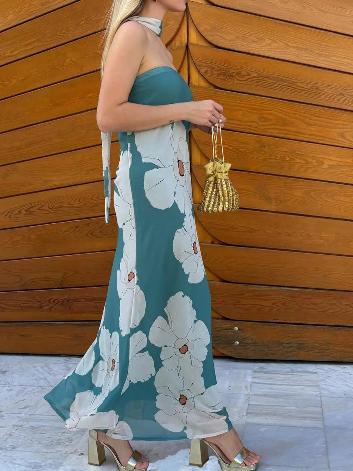Printed Tube Maxi Dress (4)