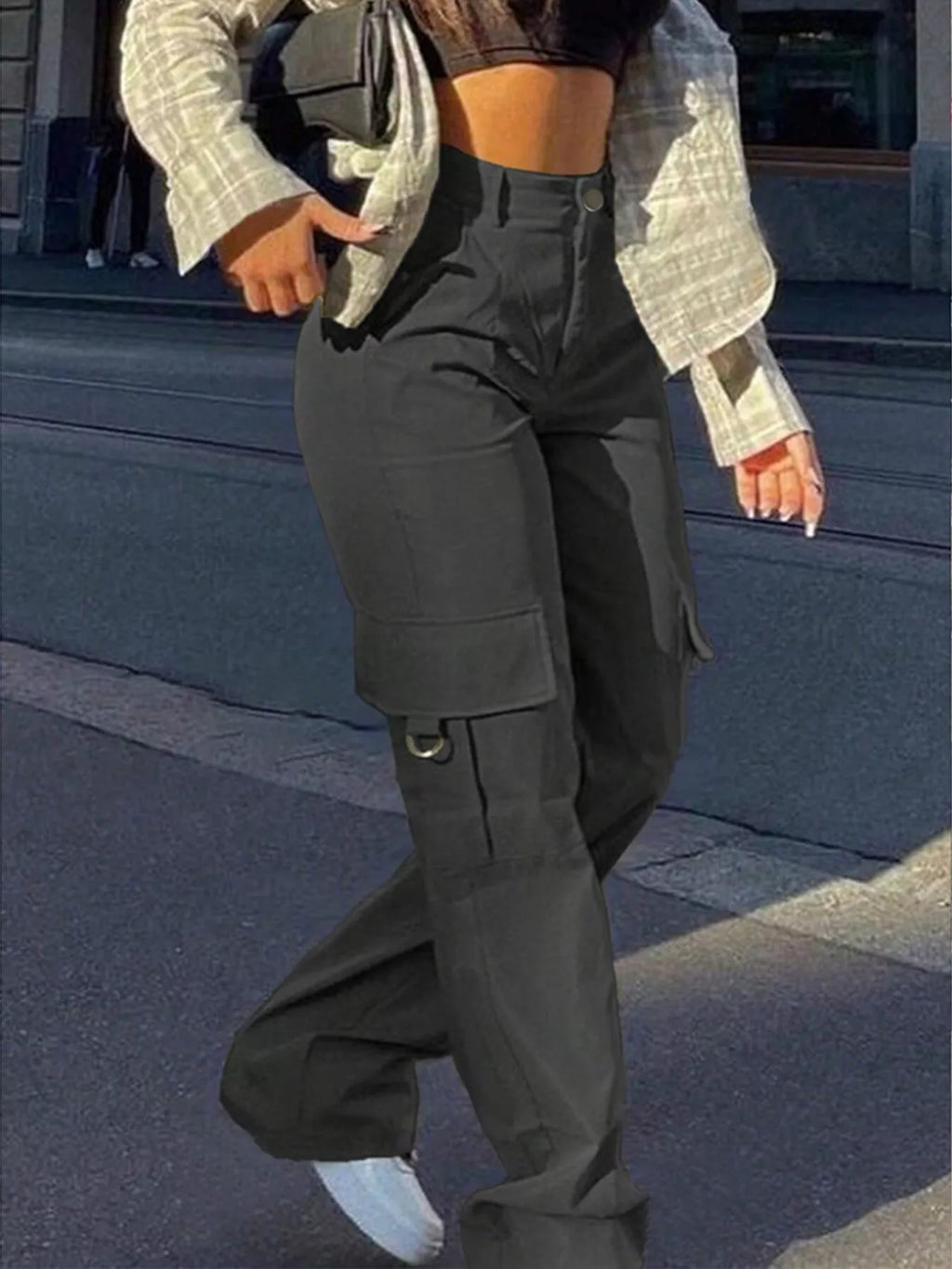 Full Size High-waisted Cargo Pants Plus (5)