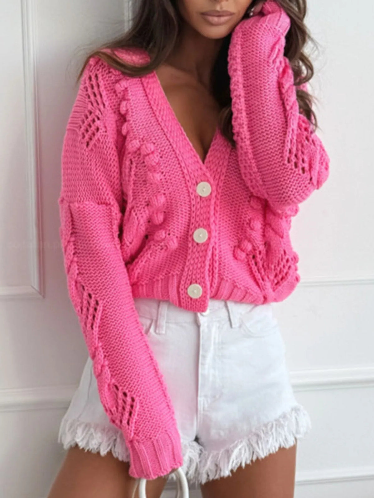 Button Up V-neck Cardigan (3)