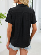 Eyelet Short Sleeve Blouse (18)