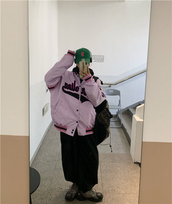 Vintage Harajuku Jacket Hip Hop Loose photo 14
