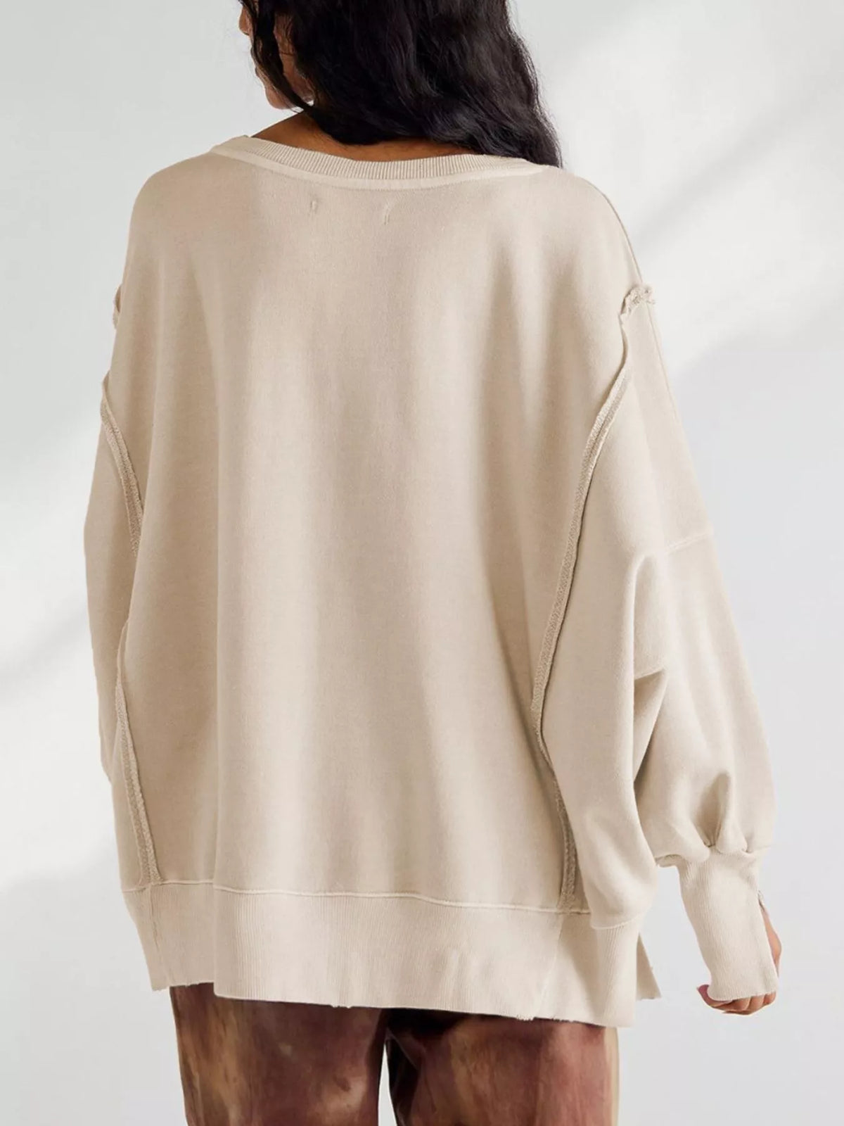 Oversized Relaxed Fit Crew Neck Sweatshirt (10)
