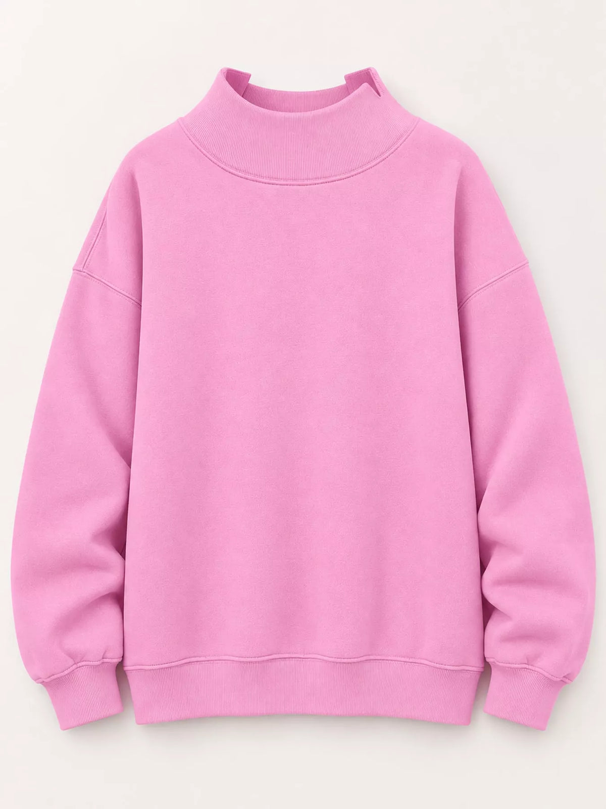Oversized Mock Neck Long Sleeve Sweatshirt (33)
