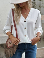 V-neck Dropped Shoulder Blouse (3)