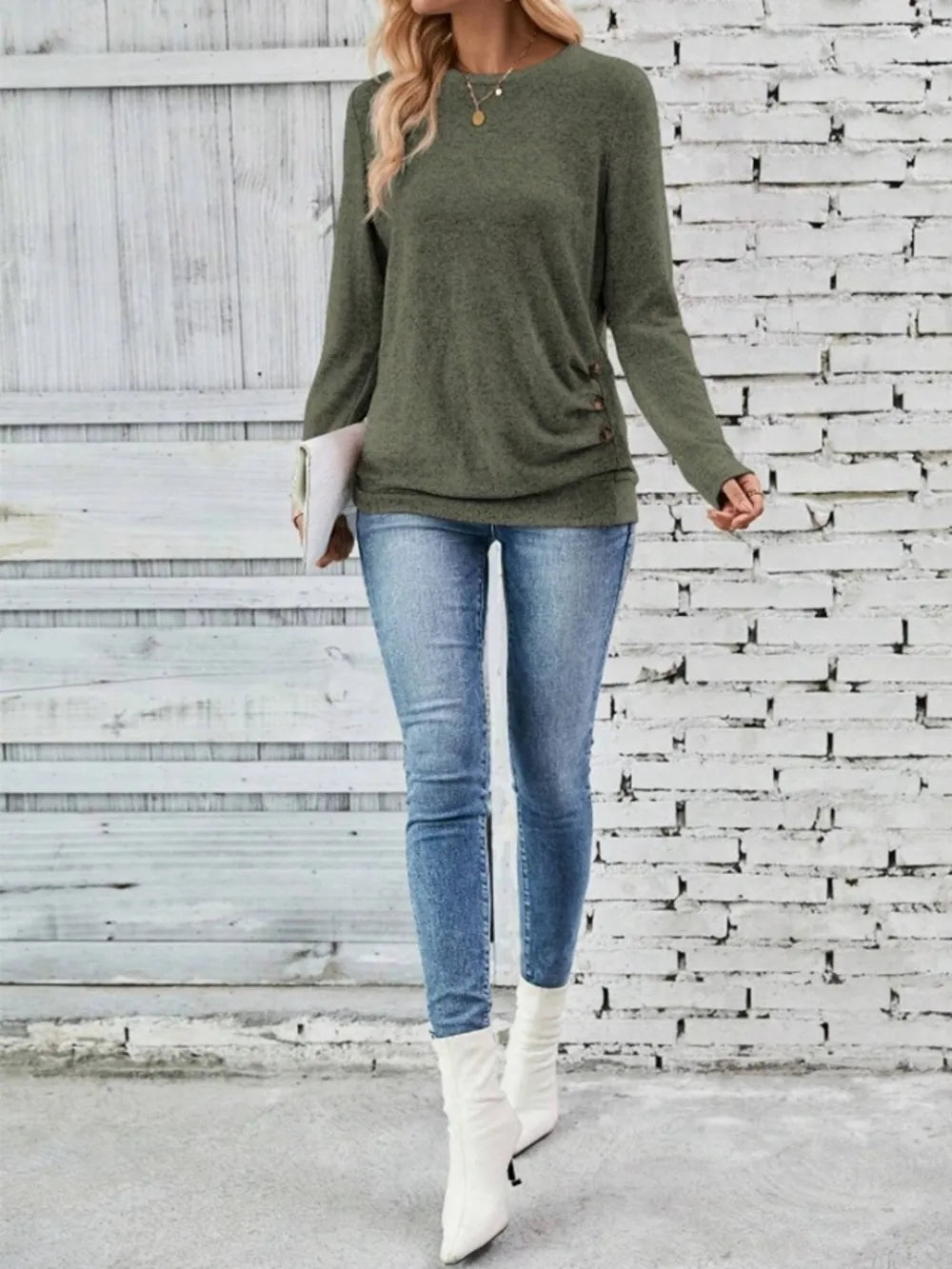 Round Neck Long Sleeve T-shirt (16)