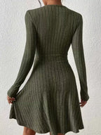 Ribbed Knit Wrap Mini Dress (8)