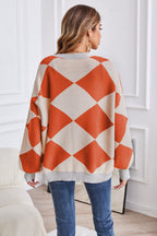 Geometric Lantern Sleeve Cardigan Pockets (12)