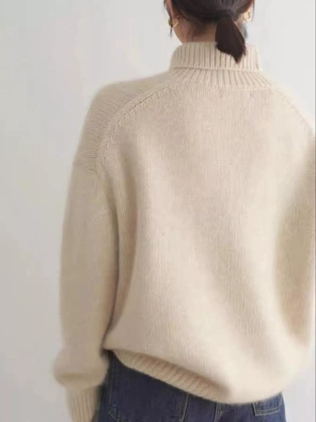 Turtleneck Dropped Shoulder Sweater (6)