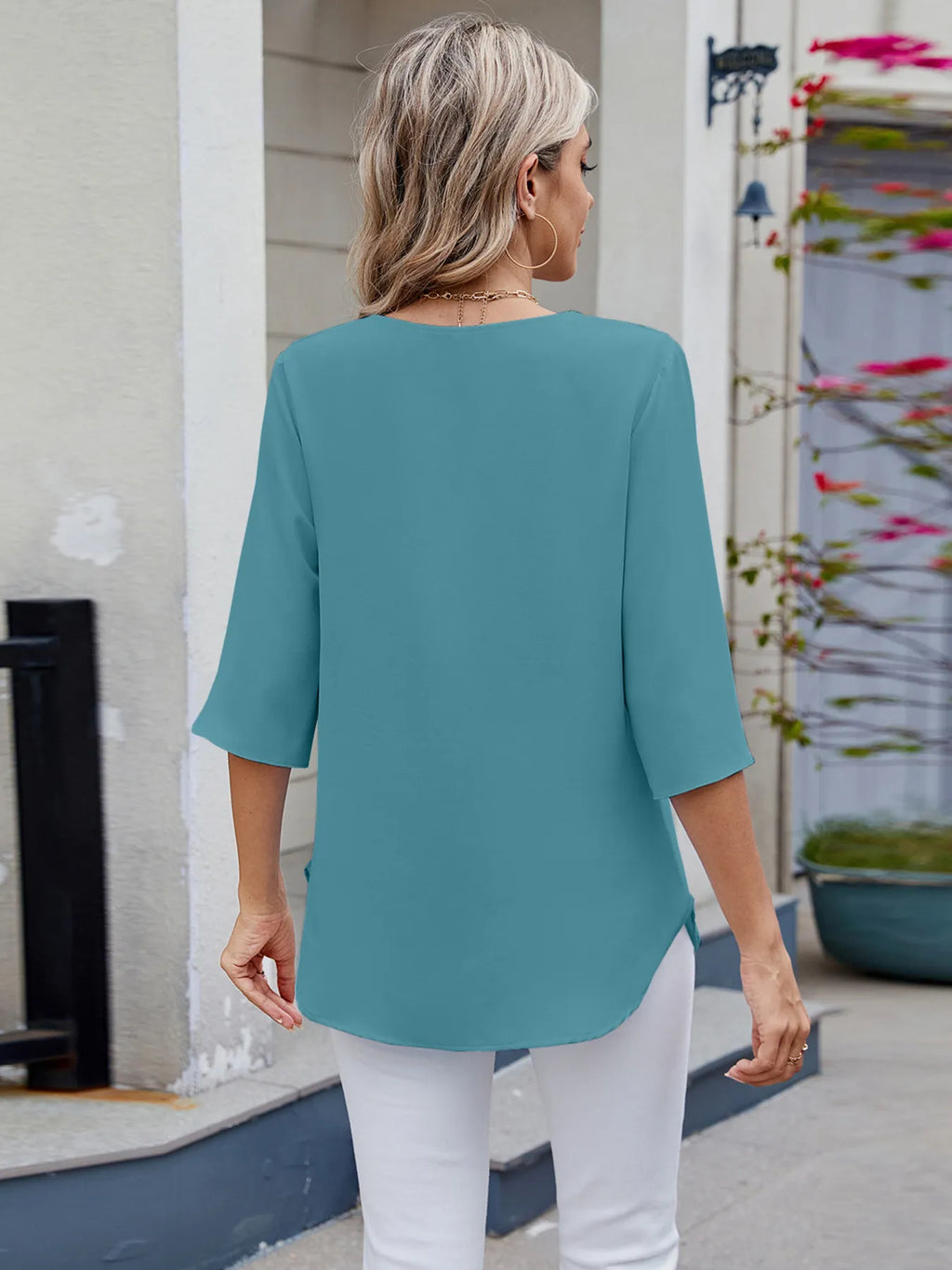 Round Neck Half Sleeve Blouse (19)