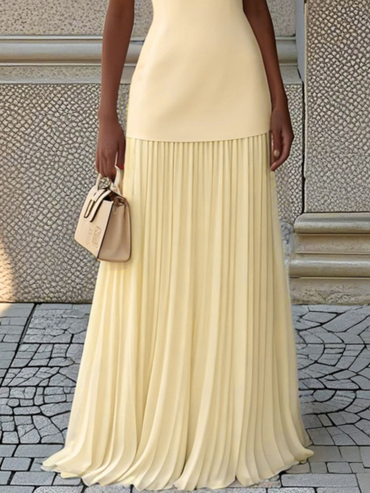 Full Size Sleeveless Top Pleated Maxi Skirt Set Plus (10)