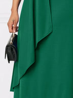 Short Sleeve Midi Wrap Dress Belt Detail (3)