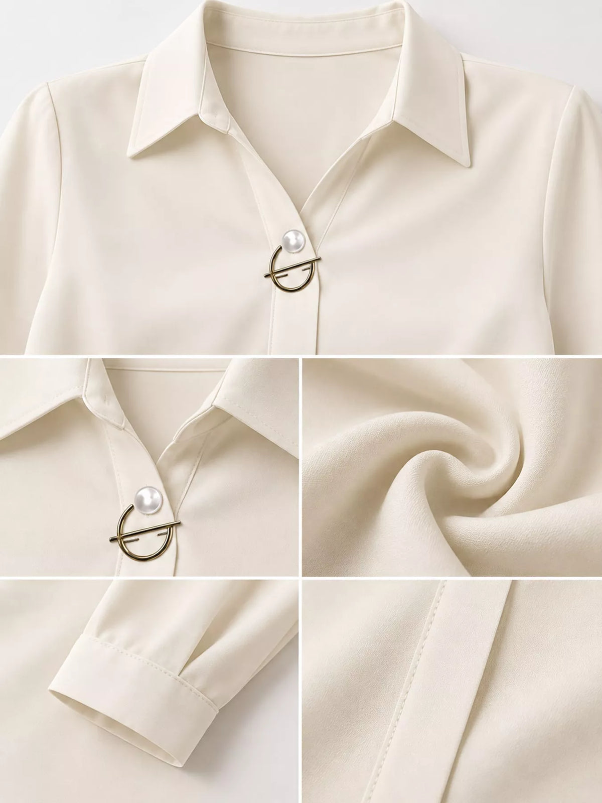 Long Sleeve Satin Blouse (58)