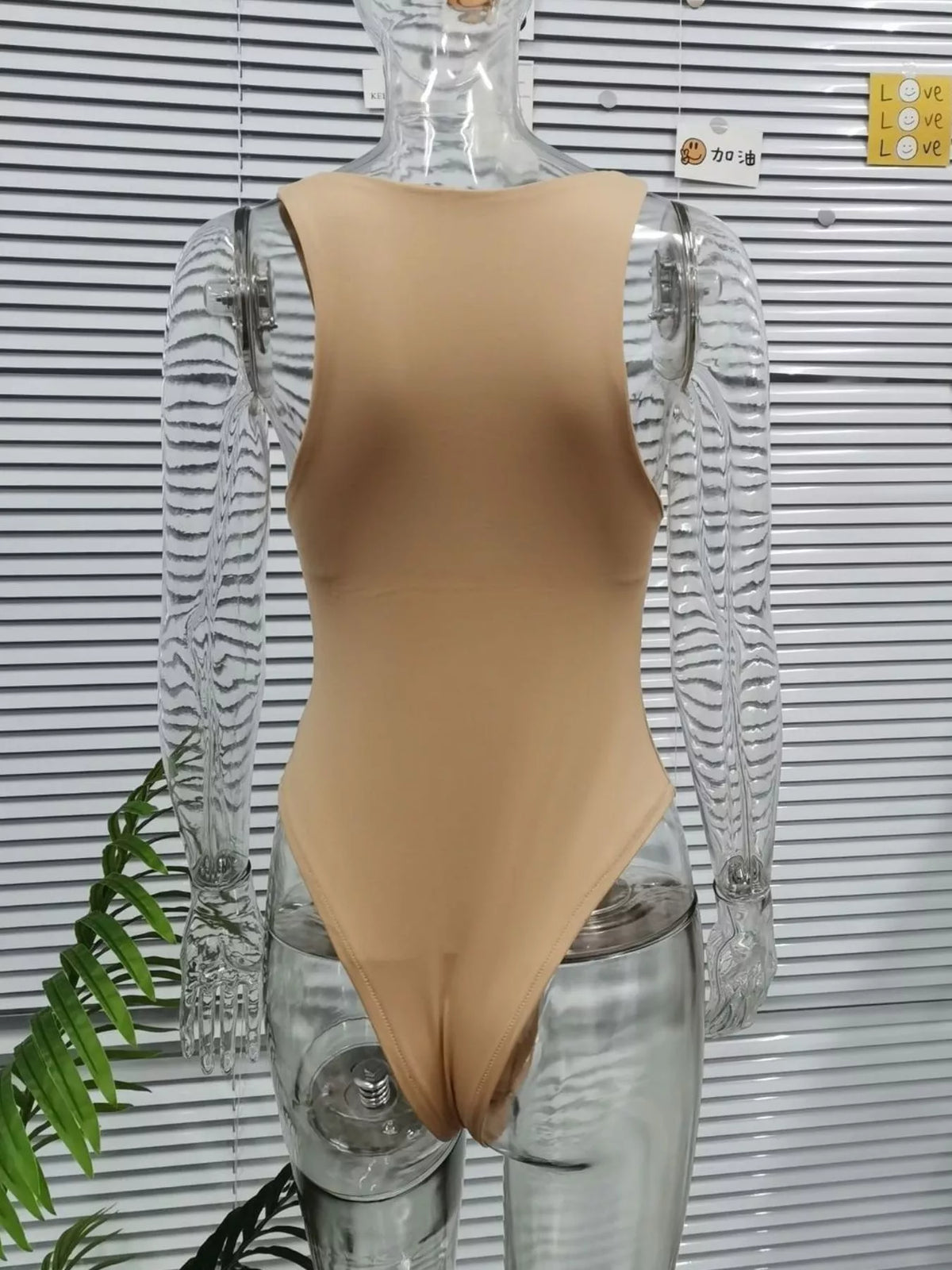 Round Neck Sleeveless Bodysuit (5)