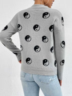 Patterned Drop Shoulder Sweater (6)