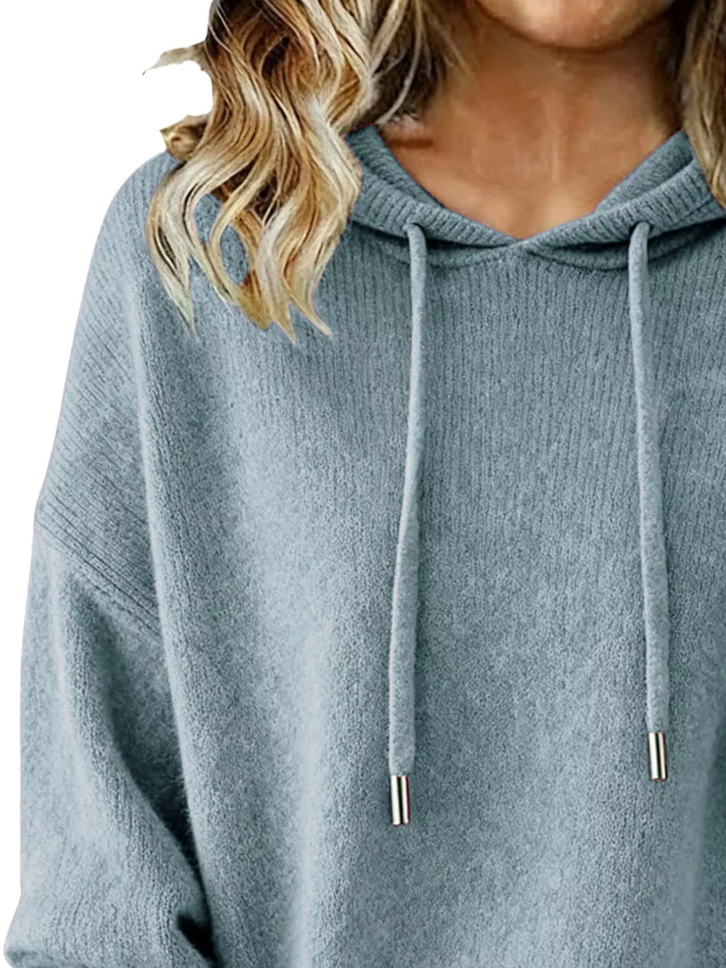 Drawstring Long Sleeve Hooded Sweater (23)