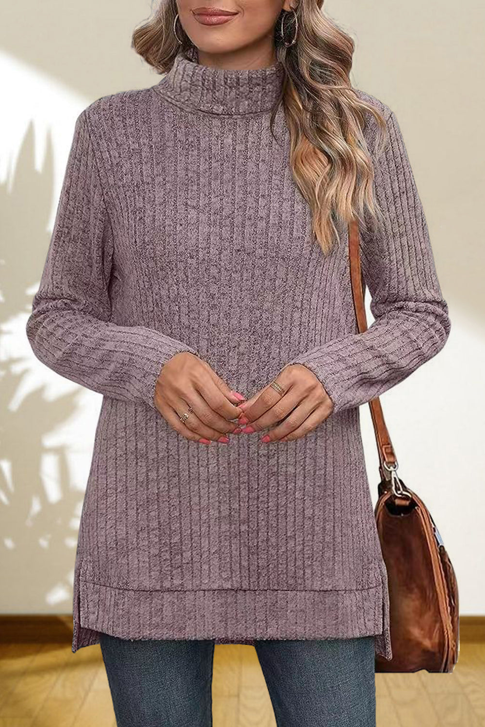 Turtleneck High Low Top (31)
