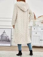 Cozy Hooded Button Up Longline Outerwear (4)