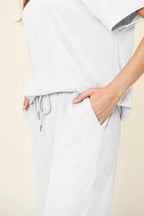 Round Neck Short Sleeve Wide Leg Pants (29)