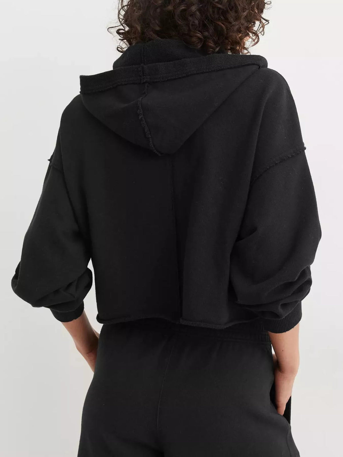 Exposed Seam Dropped Shoulder Hoodie (9)