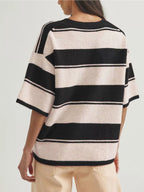 Striped Half Sleeve Sweater (10)