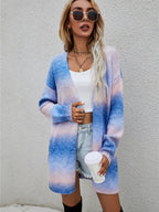 Full Size Gradient Open Front Cardigan (9)