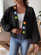 Flower Open Front Cardigan (12)